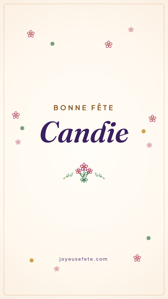 Image « Bonne fête Candie » au format story