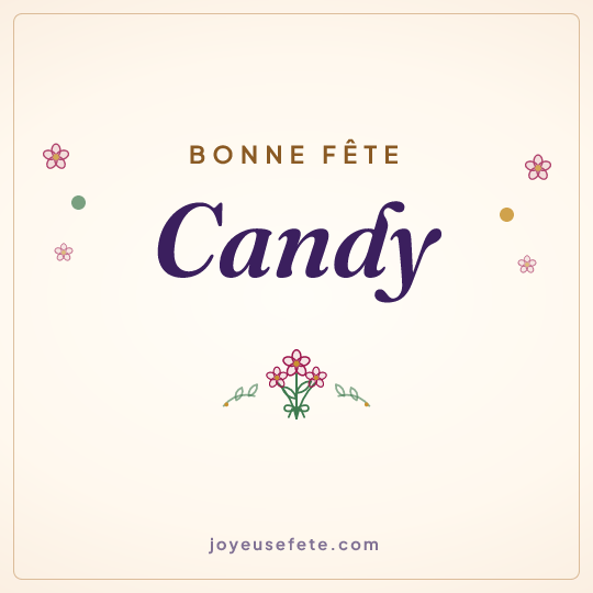 Image carrée « Bonne fête Candy » pour WhatsApp