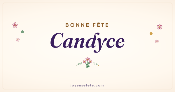 Image « Bonne fête Candyce » au format large