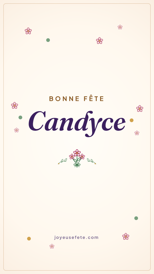 Image « Bonne fête Candyce » au format story