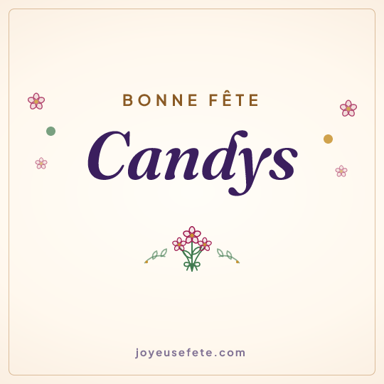 Image carrée « Bonne fête Candys » pour WhatsApp