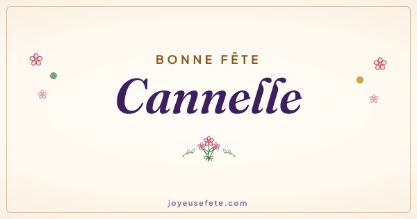 Image « Bonne fête Cannelle » au format large