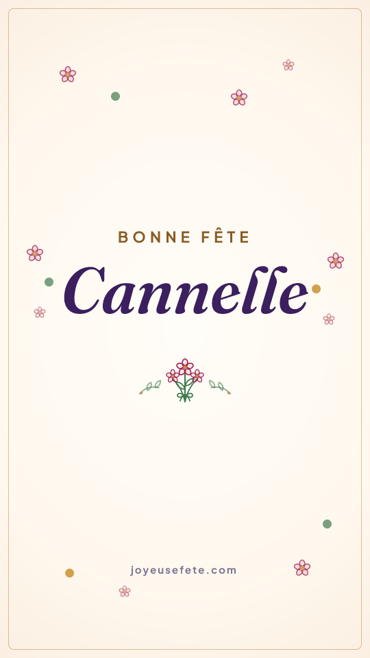 Image « Bonne fête Cannelle » au format story