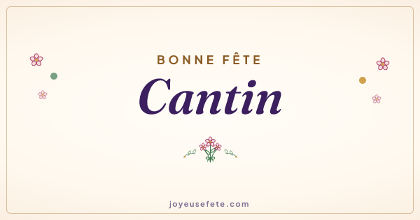Image « Bonne fête Cantin » au format large