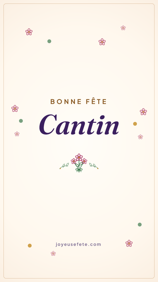 Image « Bonne fête Cantin » au format story