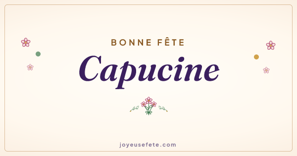 Image « Bonne fête Capucine » au format large