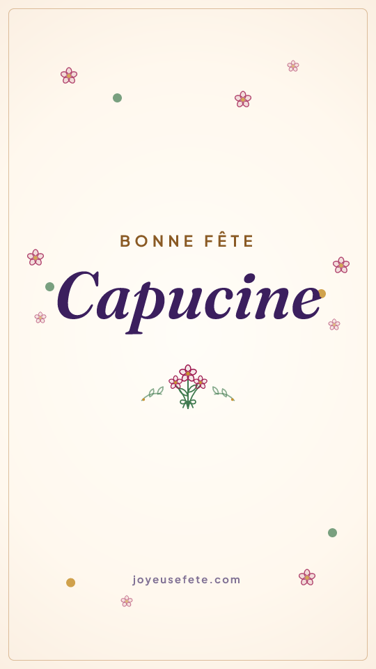 Image « Bonne fête Capucine » au format story