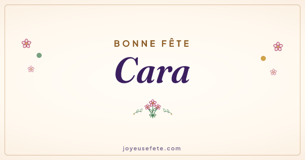 Image « Bonne fête Cara » au format large