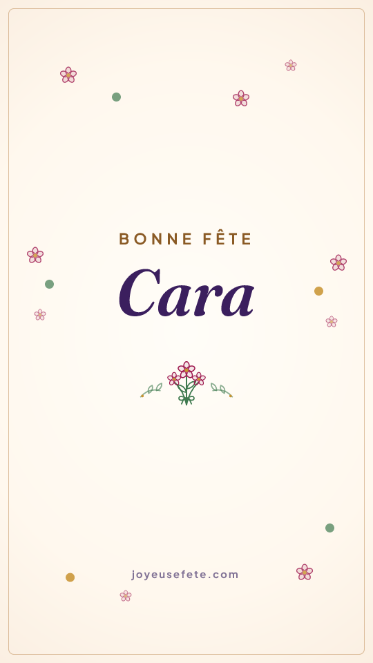 Image « Bonne fête Cara » au format story