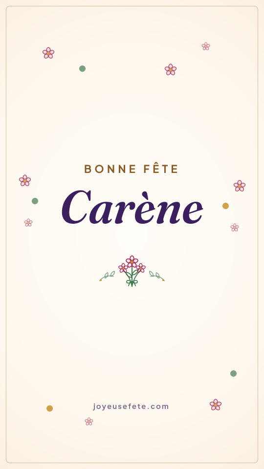 Image « Bonne fête Carène » au format story