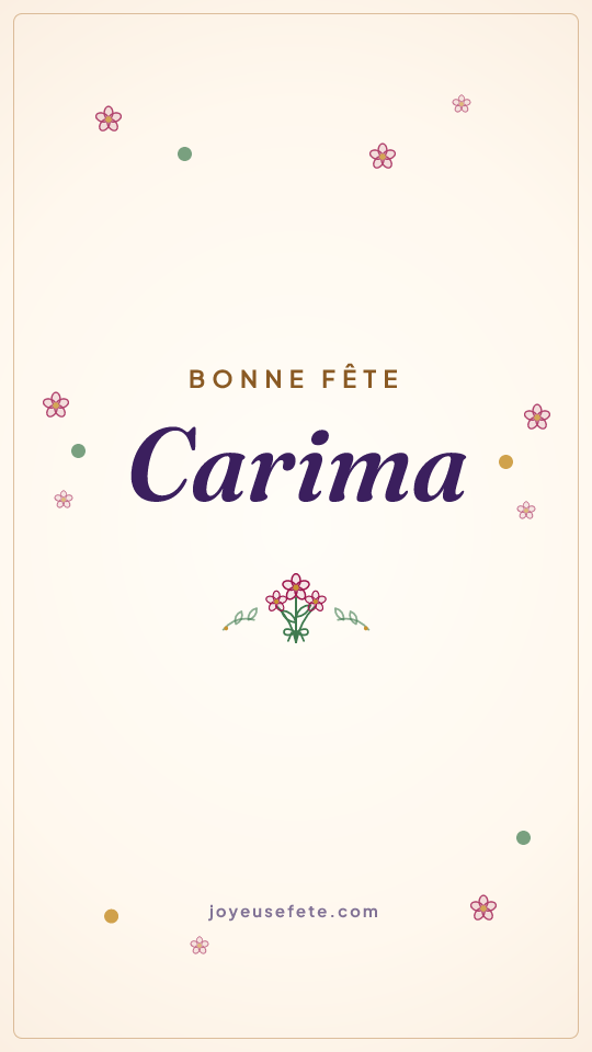 Image « Bonne fête Carima » au format story