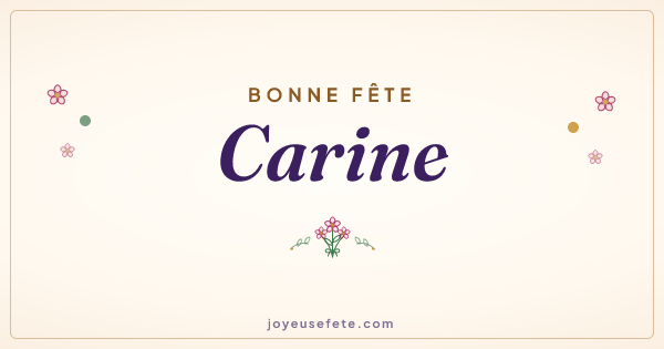 Image « Bonne fête Carine » au format large
