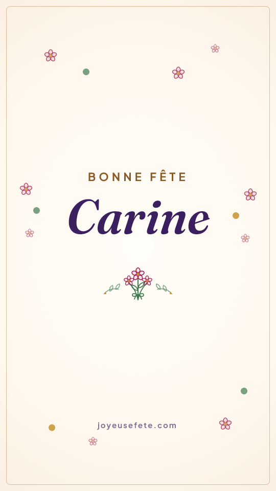 Image « Bonne fête Carine » au format story