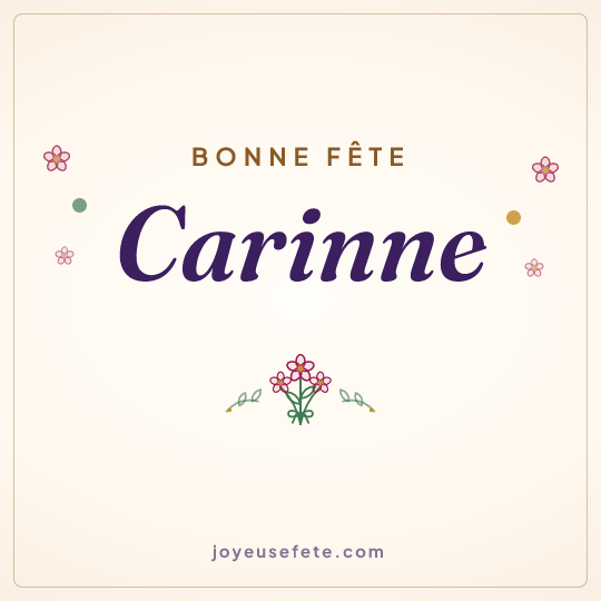 Image carrée « Bonne fête Carinne » pour WhatsApp