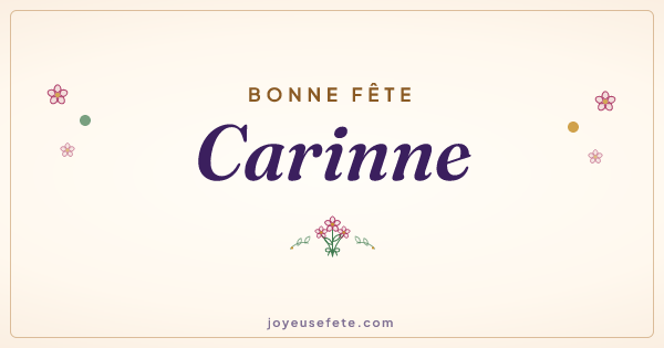 Image « Bonne fête Carinne » au format large