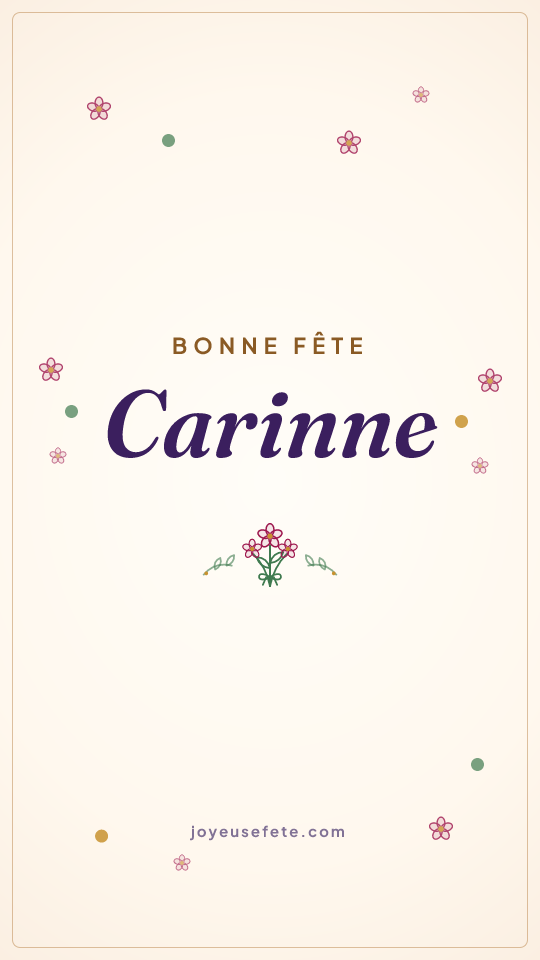Image « Bonne fête Carinne » au format story