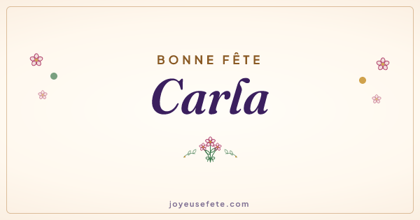 Image « Bonne fête Carla » au format large