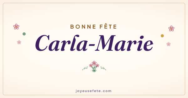 Image « Bonne fête Carla-Marie » au format large