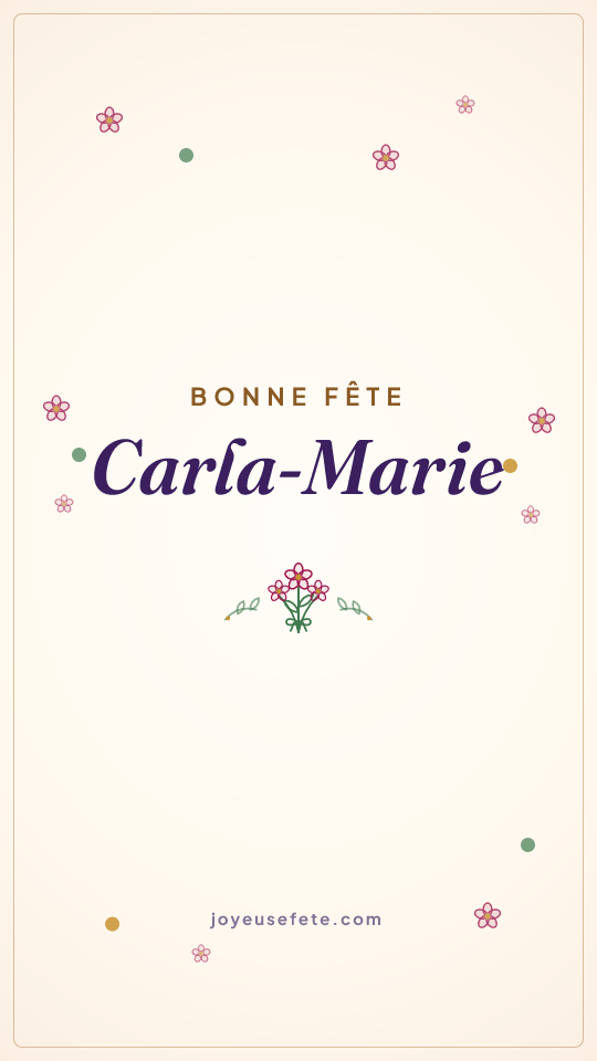 Image « Bonne fête Carla-Marie » au format story