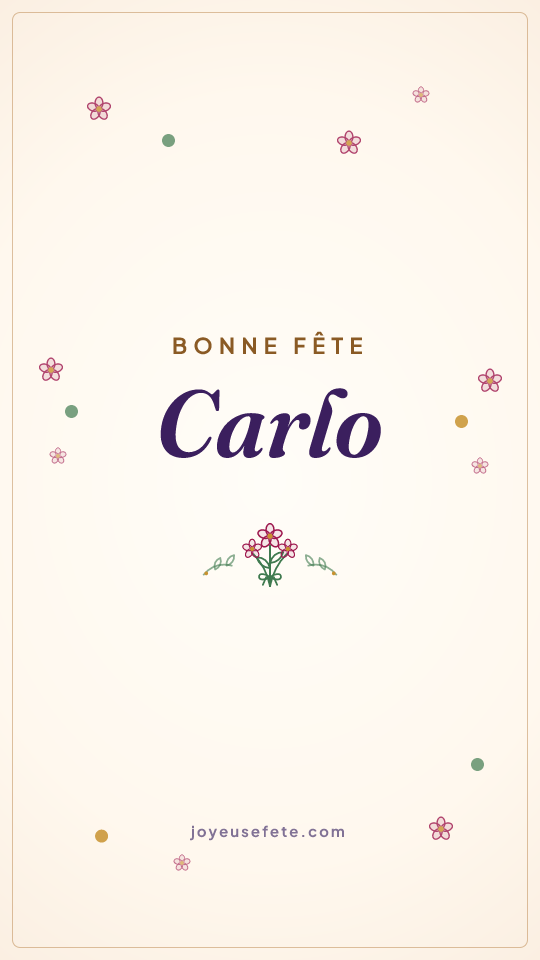 Image « Bonne fête Carlo » au format story