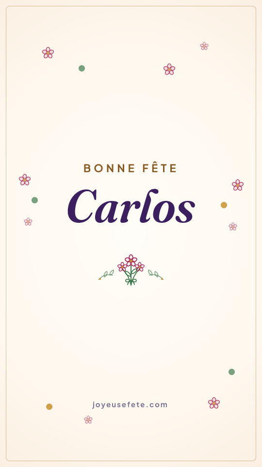 Image « Bonne fête Carlos » au format story