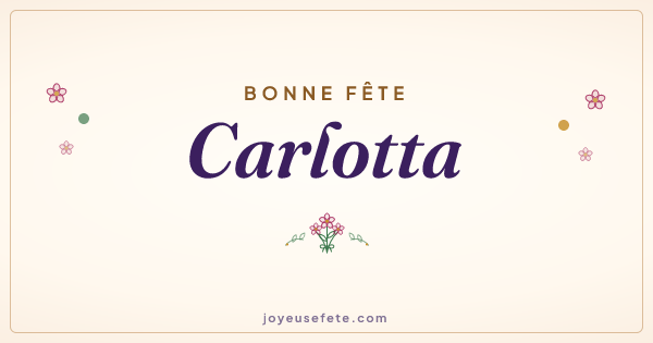 Image « Bonne fête Carlotta » au format large
