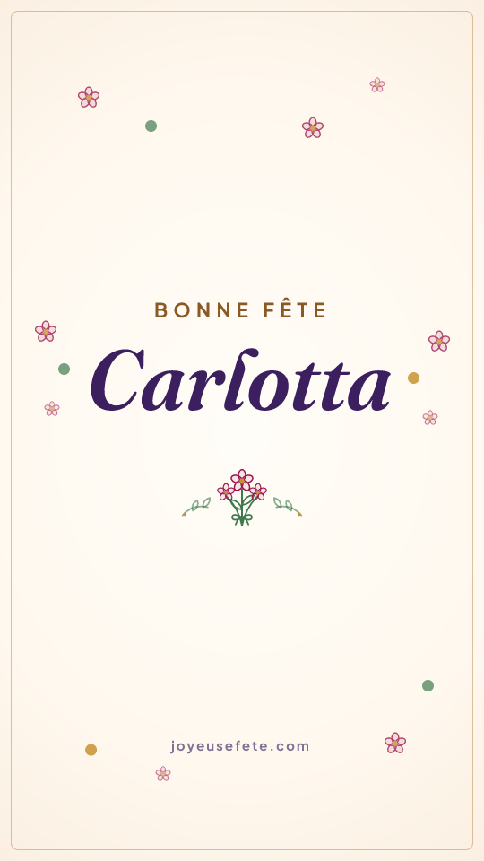 Image « Bonne fête Carlotta » au format story