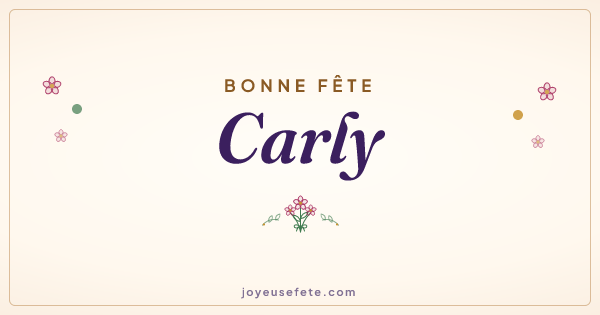 Image « Bonne fête Carly » au format large