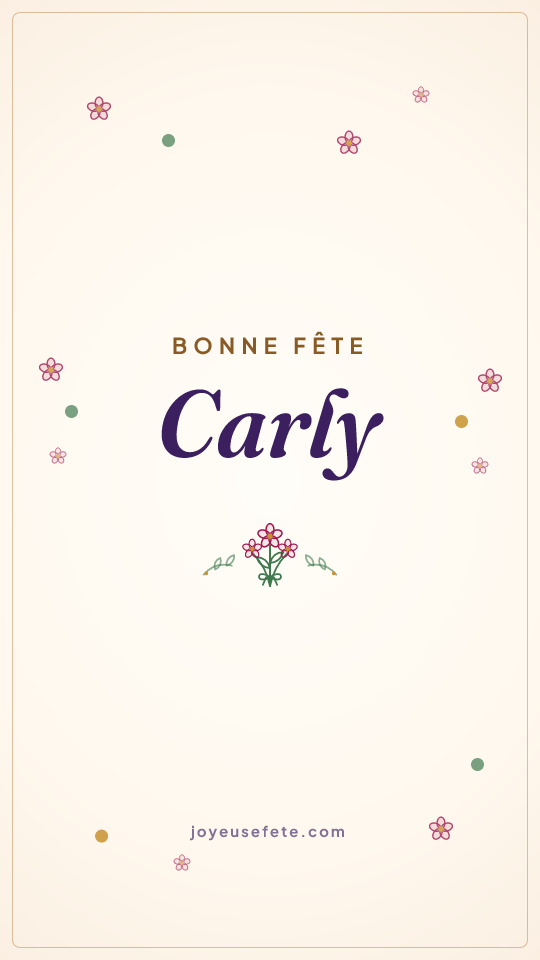 Image « Bonne fête Carly » au format story