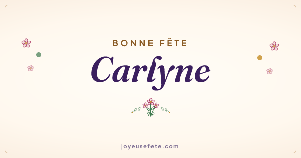Image « Bonne fête Carlyne » au format large