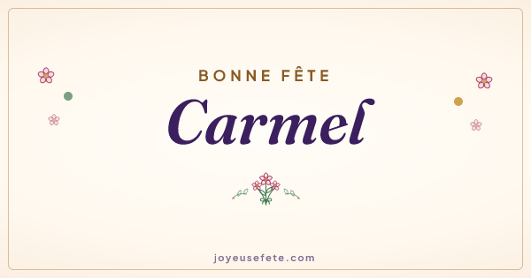 Image « Bonne fête Carmel » au format large