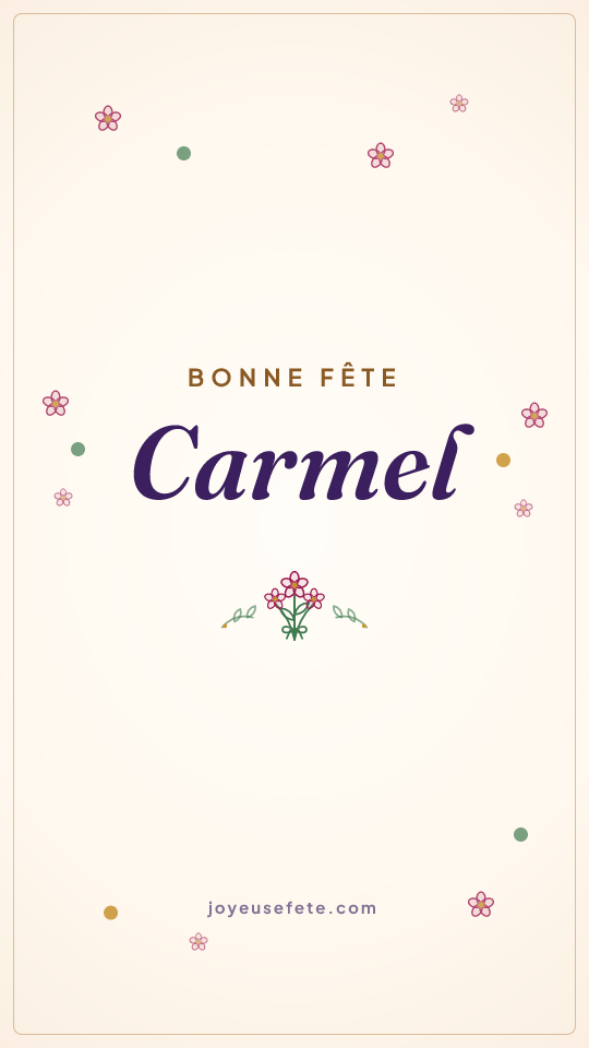 Image « Bonne fête Carmel » au format story
