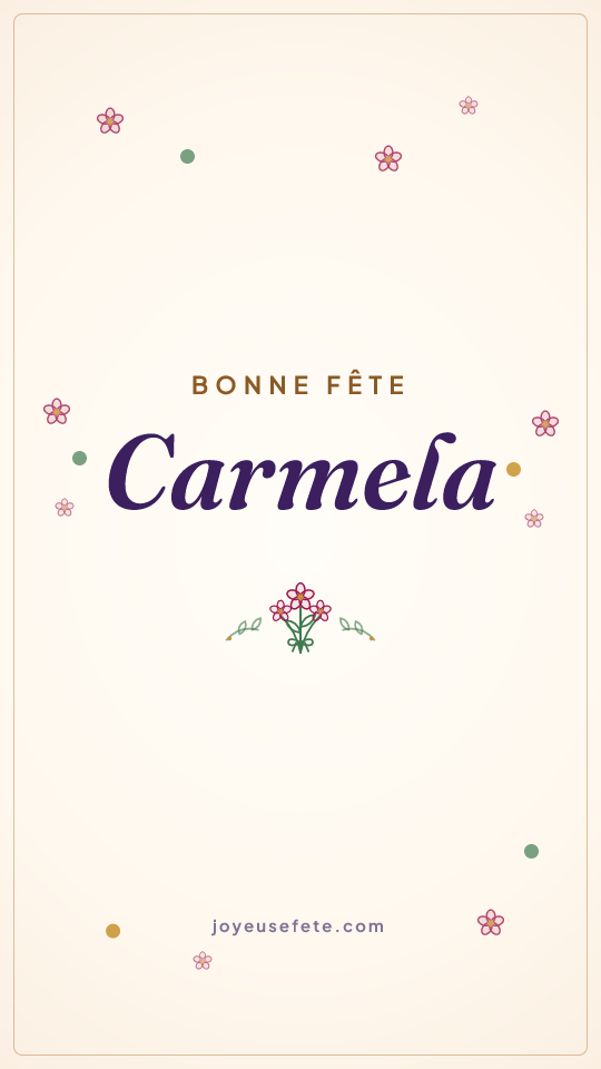 Image « Bonne fête Carmela » au format story