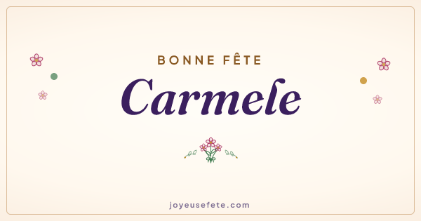 Image « Bonne fête Carmele » au format large