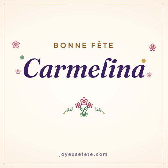 Image carrée « Bonne fête Carmelina » pour WhatsApp