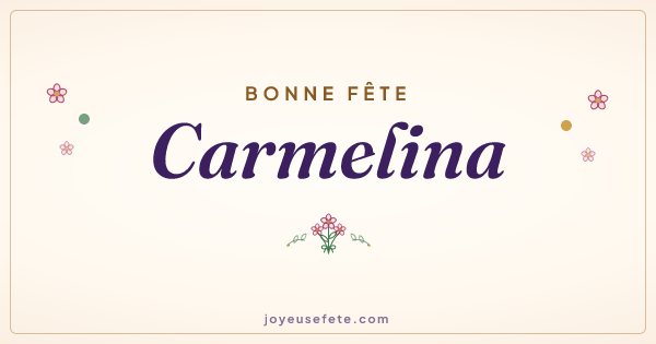 Image « Bonne fête Carmelina » au format large