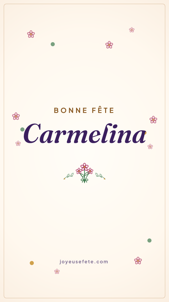 Image « Bonne fête Carmelina » au format story