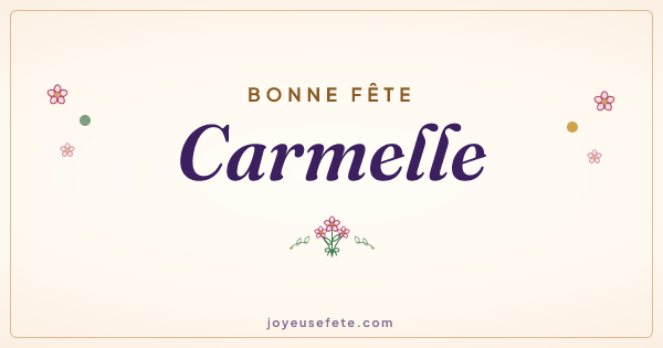 Image « Bonne fête Carmelle » au format large