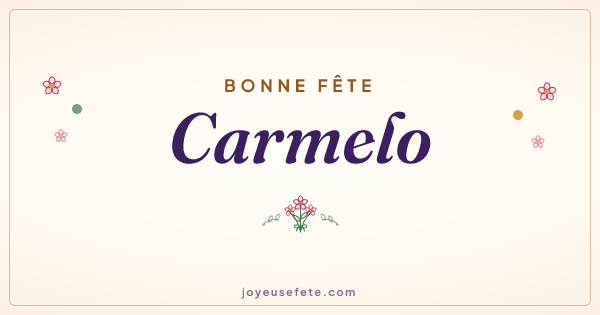 Image « Bonne fête Carmelo » au format large