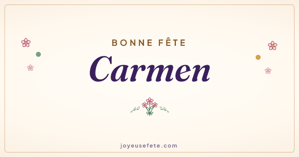 Image « Bonne fête Carmen » au format large