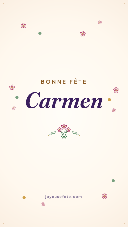Image « Bonne fête Carmen » au format story