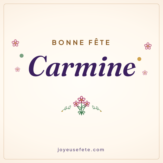 Image carrée « Bonne fête Carmine » pour WhatsApp