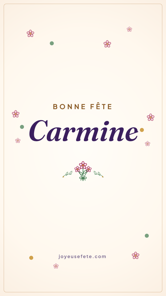 Image « Bonne fête Carmine » au format story