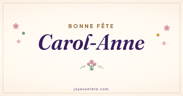 Image « Bonne fête Carol-Anne » au format large