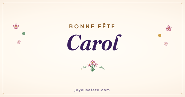 Image « Bonne fête Carol » au format large