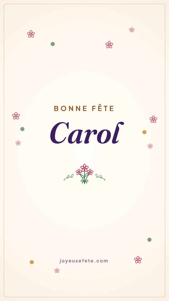 Image « Bonne fête Carol » au format story