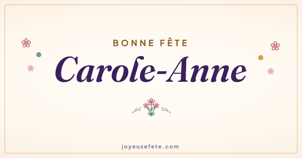Image « Bonne fête Carole-Anne » au format large