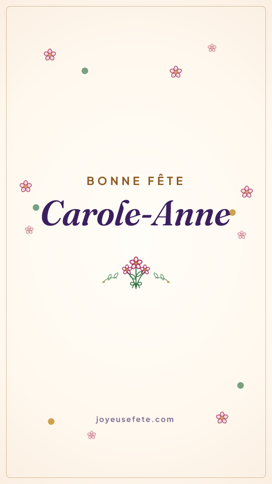Image « Bonne fête Carole-Anne » au format story