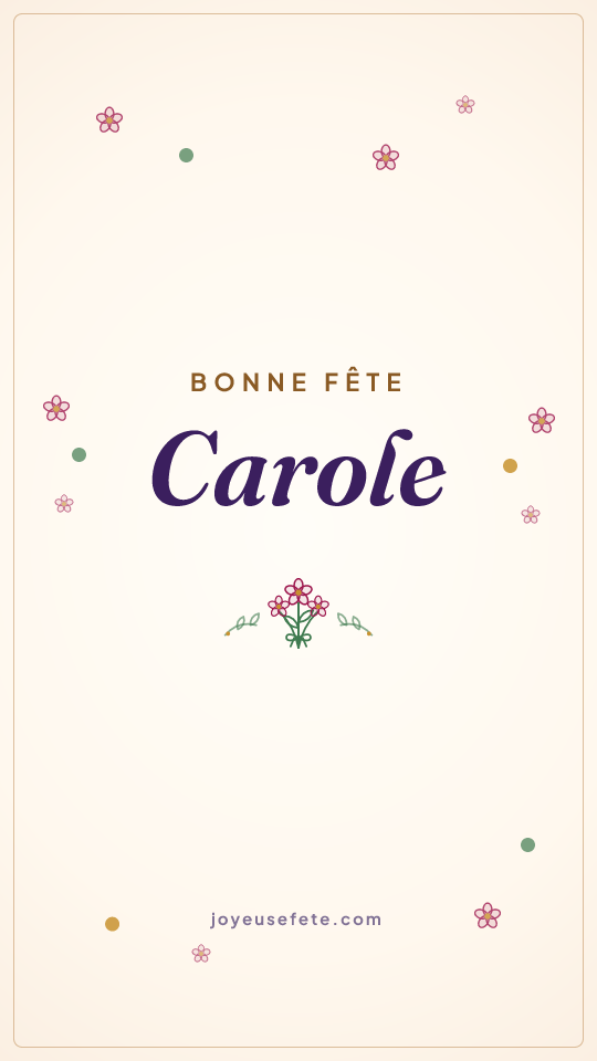 Image « Bonne fête Carole » au format story