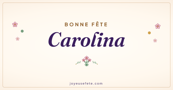 Image « Bonne fête Carolina » au format large